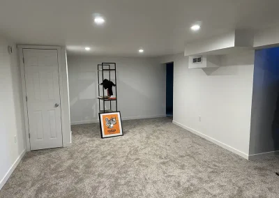 Light and spacious room in a recently finished basement.